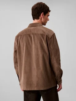 Calvin Klein Jeans Corduroy Pocket Relaxed Overshirt, , L- Overshirts