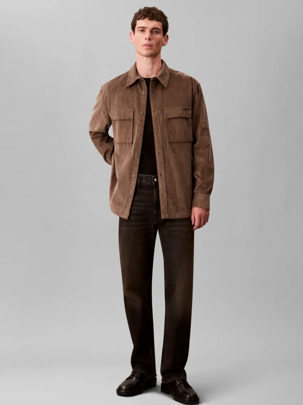 Calvin Klein Jeans Corduroy Pocket Relaxed Overshirt, , L- Overshirts