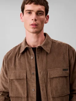 Calvin Klein Jeans Corduroy Pocket Relaxed Overshirt, , L- Overshirts