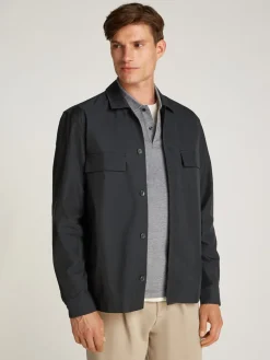 Calvin Klein Cotton Blend Overshirt, , S- Overshirts