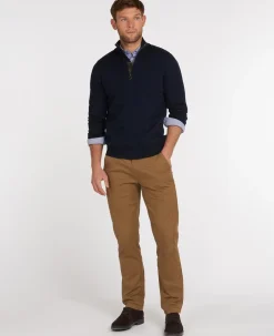 Barbour Cotton Half Zip Striktrøje, , S- Strik