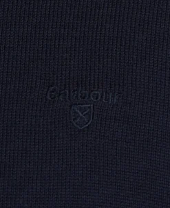 Barbour Cotton Half Zip Striktrøje, , S- Strik