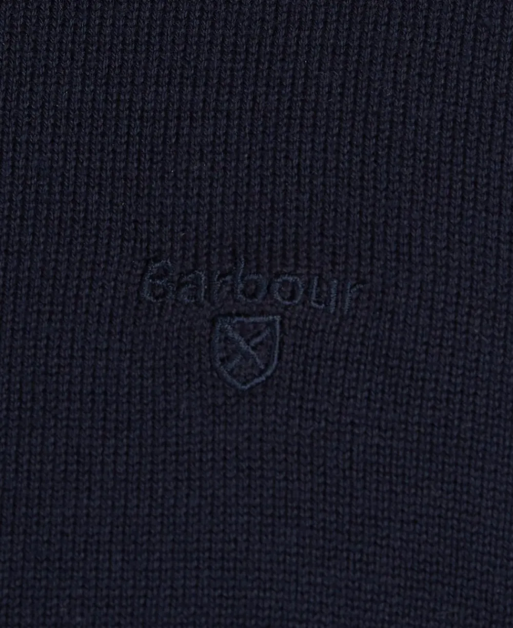 Barbour Cotton Half Zip Striktrøje, , S- Strik
