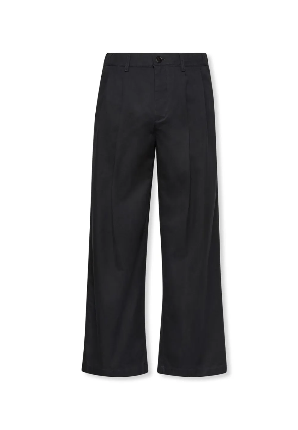 Calvin Klein Cotton Pleated Half Elastic Bukser, , 34- Bukser & Chinos