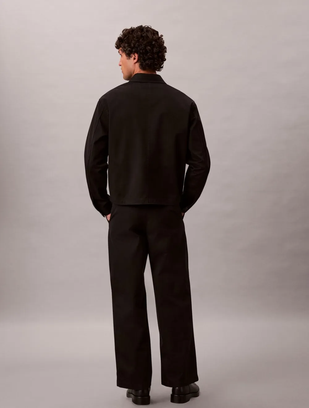 Calvin Klein Cotton Pleated Half Elastic Bukser, , 34- Bukser & Chinos