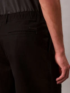 Calvin Klein Cotton Pleated Half Elastic Bukser, , 34- Bukser & Chinos