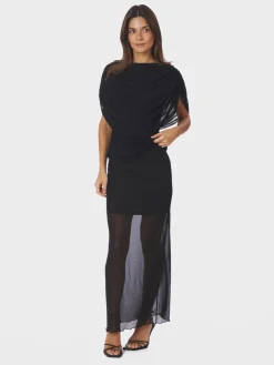 Neo Noir Cottuna Drapy Mesh Top, , 36-Dame Bluser & Skjorter