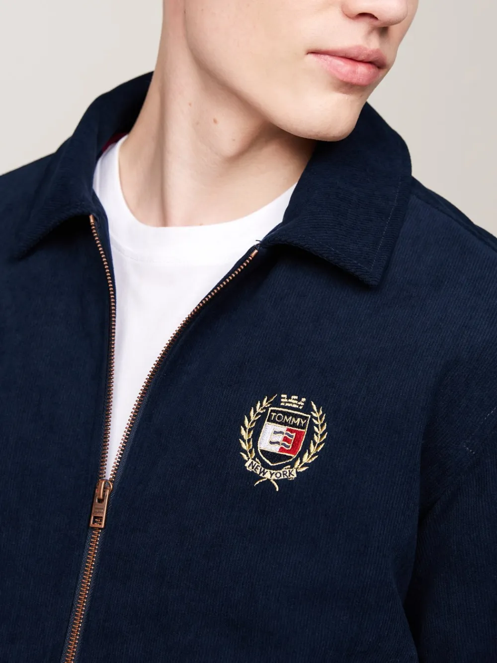 Tommy Jeans Crest Cord Letterman Jakke, , XL- Jakker & Frakker