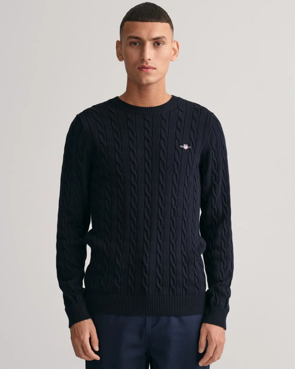 Crewneck Striktrøje, , 3XL Strik
