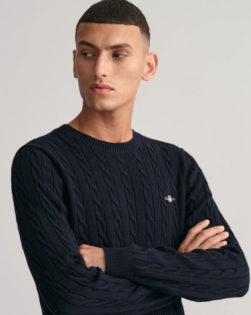 Crewneck Striktrøje, , 3XL Strik