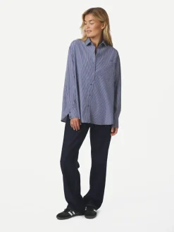 Neo Noir Dalma B Stripe Stone Skjorte, , 38-Dame Bluser & Skjorter