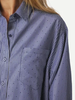 Neo Noir Dalma B Stripe Stone Skjorte, , 38-Dame Bluser & Skjorter