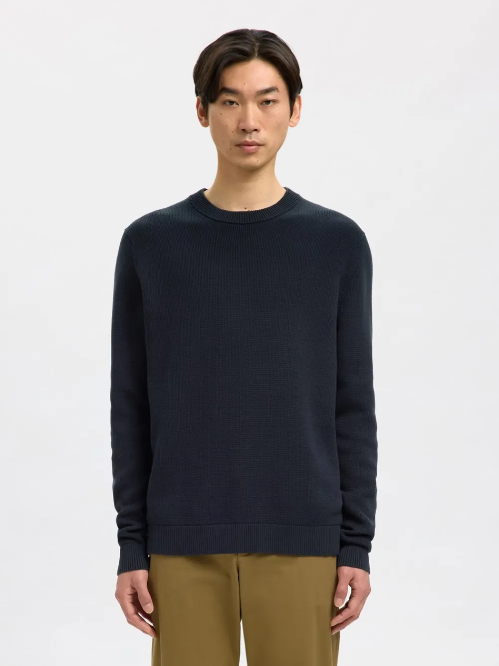Hot Dane Structure Crew Neck Striktrøje, , L Strik