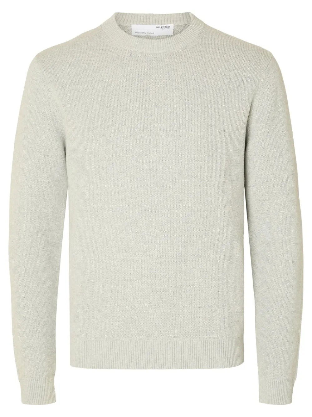 Selected Homme Dane Structure Crew Neck Striktrøje, , L- Strik
