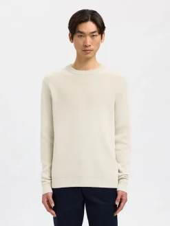 Outlet Dane Structure Crew Neck Striktrøje, , L Strik