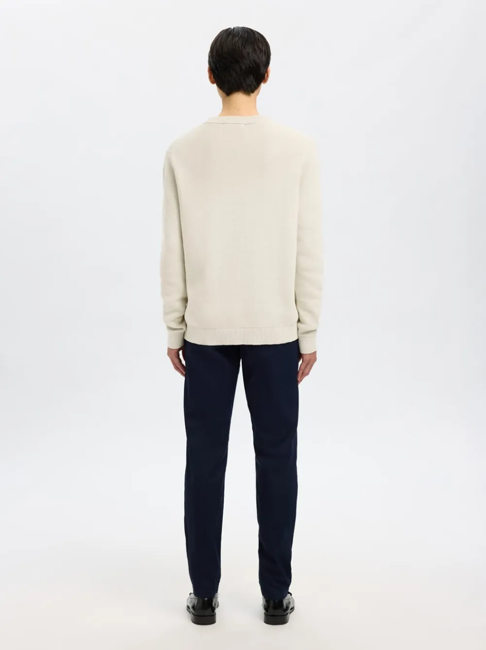 Outlet Dane Structure Crew Neck Striktrøje, , L Strik