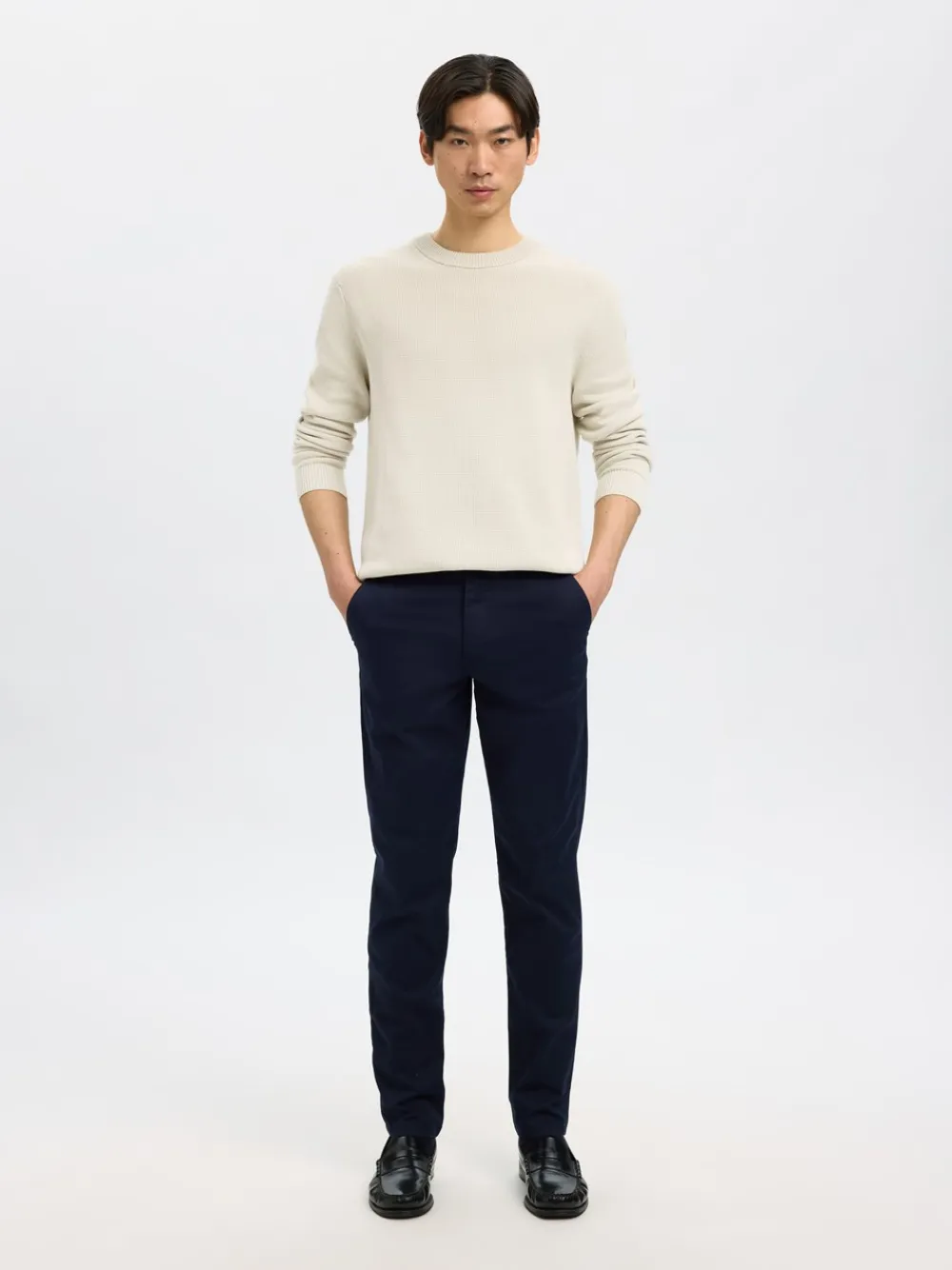 Outlet Dane Structure Crew Neck Striktrøje, , L Strik
