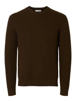 Selected Homme Dane Structure Crew Neck Striktrøje, , M- Strik