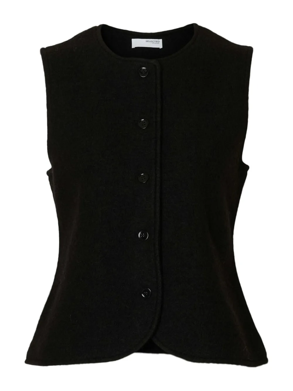 Selected Women Darla Knit Button Vest, , L-Dame Veste