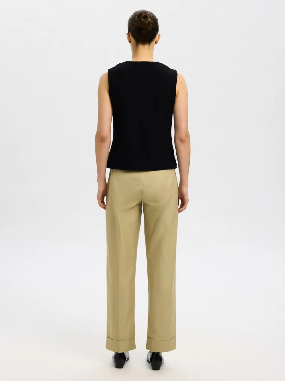 Selected Women Darla Knit Button Vest, , L-Dame Veste