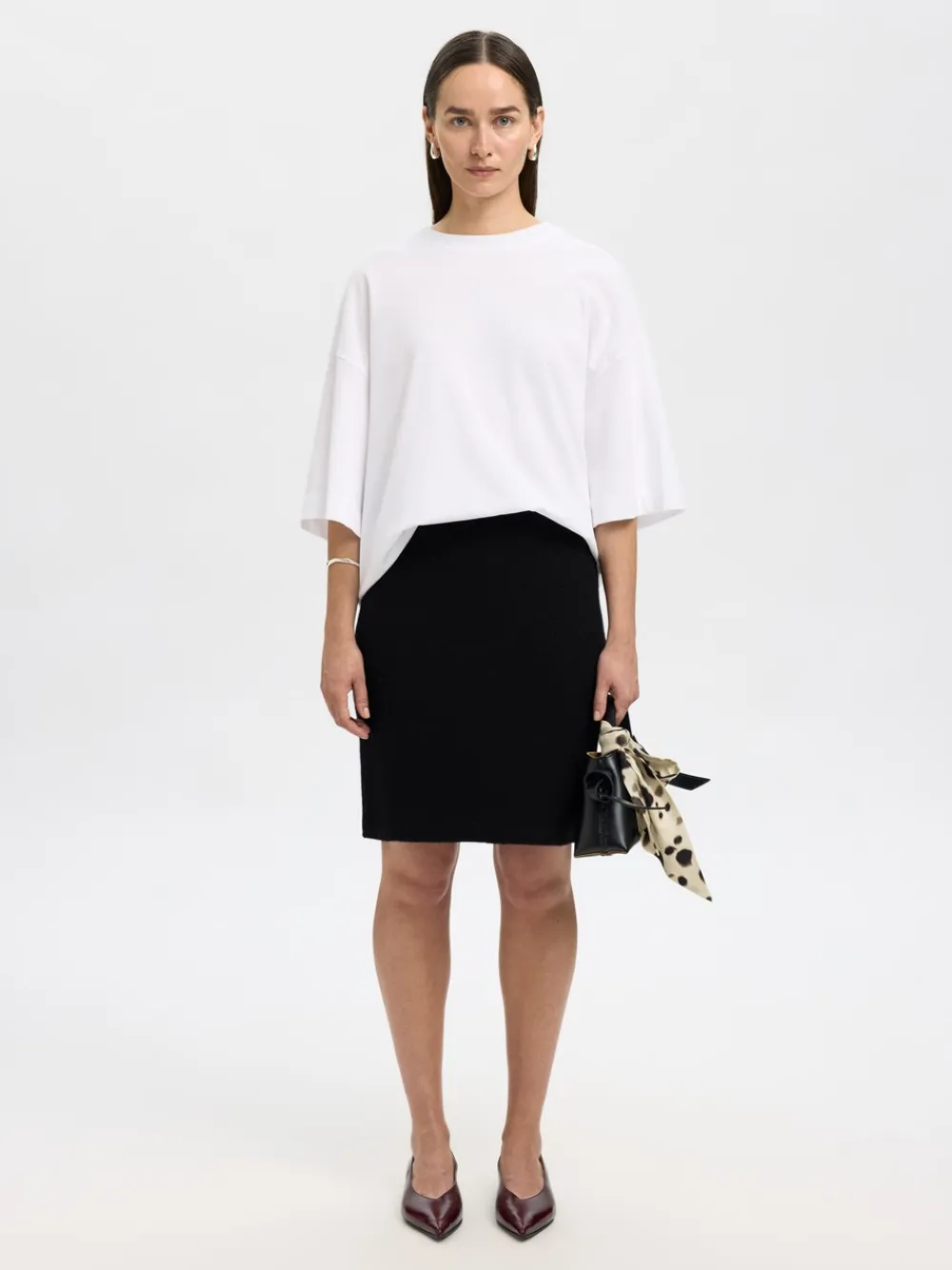 Selected Women Darla Striknederdel, , L-Dame Nederdele