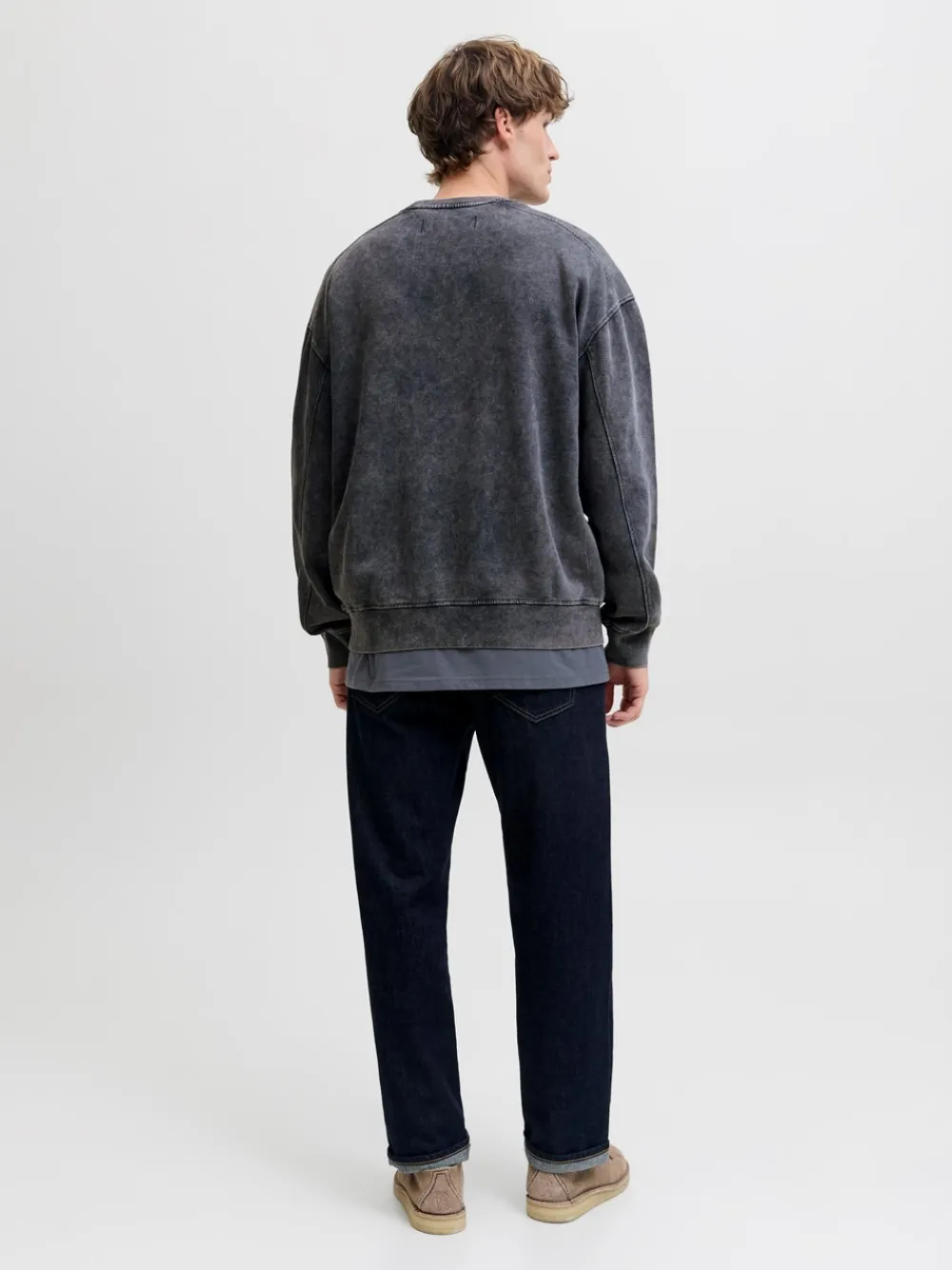 R.D.D. Royal Denim Division Dawson Overdye Crew Neck Sweatshirt, , XXL- Sweatshirts & Trøjer