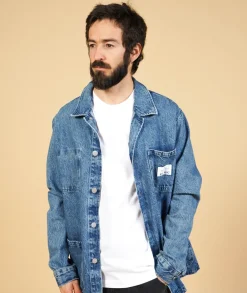 ELSK Denim Overshirt, M- Overshirts