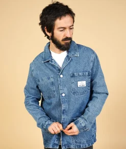 ELSK Denim Overshirt, M- Overshirts
