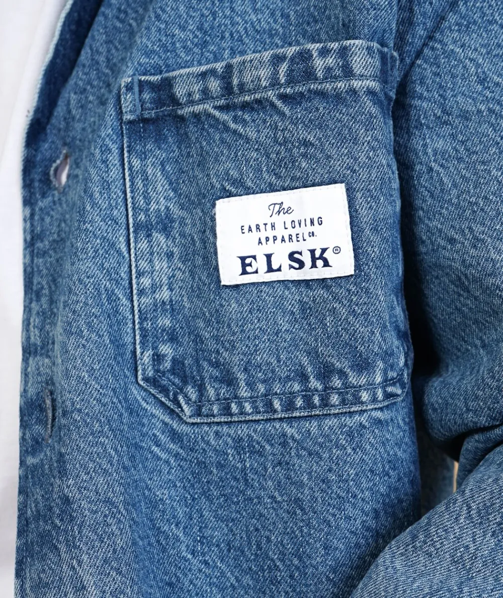 ELSK Denim Overshirt, M- Overshirts