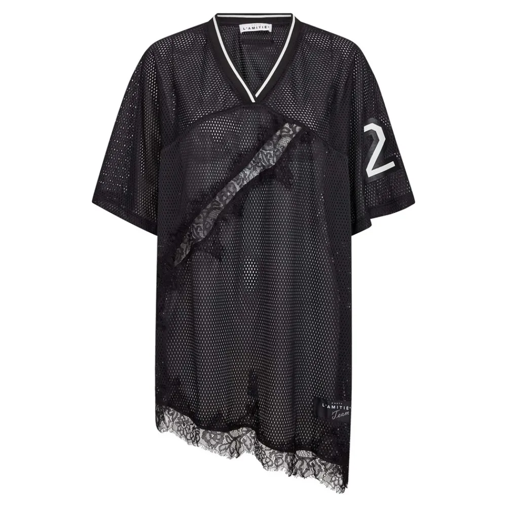 Outlet Drift Asym Lace T-shirt, , S Dame T-Shirts & Toppe