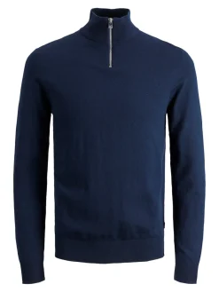 Outlet Emil Half Zip Striktrøje, , 164 cm Børn Strik & Sweatshirts