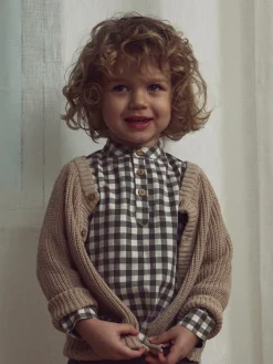 Lil' Atelier Emlen Cardigan, Oxford, 110 cm-Børn Cardigans