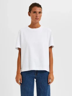 Selected Women Essential Boxy T-shirt, , M-Dame T-Shirts & Toppe