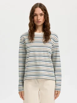 Clearance Essential Striped Boxy T-shirt, , M Dame T-Shirts & Toppe