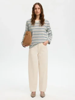Clearance Essential Striped Boxy T-shirt, , M Dame T-Shirts & Toppe