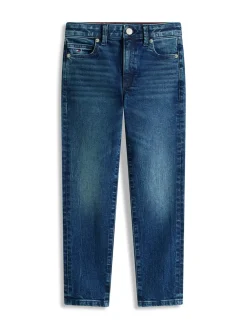Tommy Hilfiger Faded Straight Leg Jeans, , 164 cm-Børn Jeans