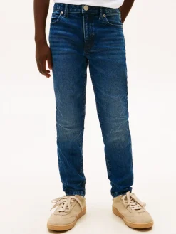 Tommy Hilfiger Faded Straight Leg Jeans, , 164 cm-Børn Jeans
