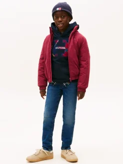 Tommy Hilfiger Faded Straight Leg Jeans, , 164 cm-Børn Jeans