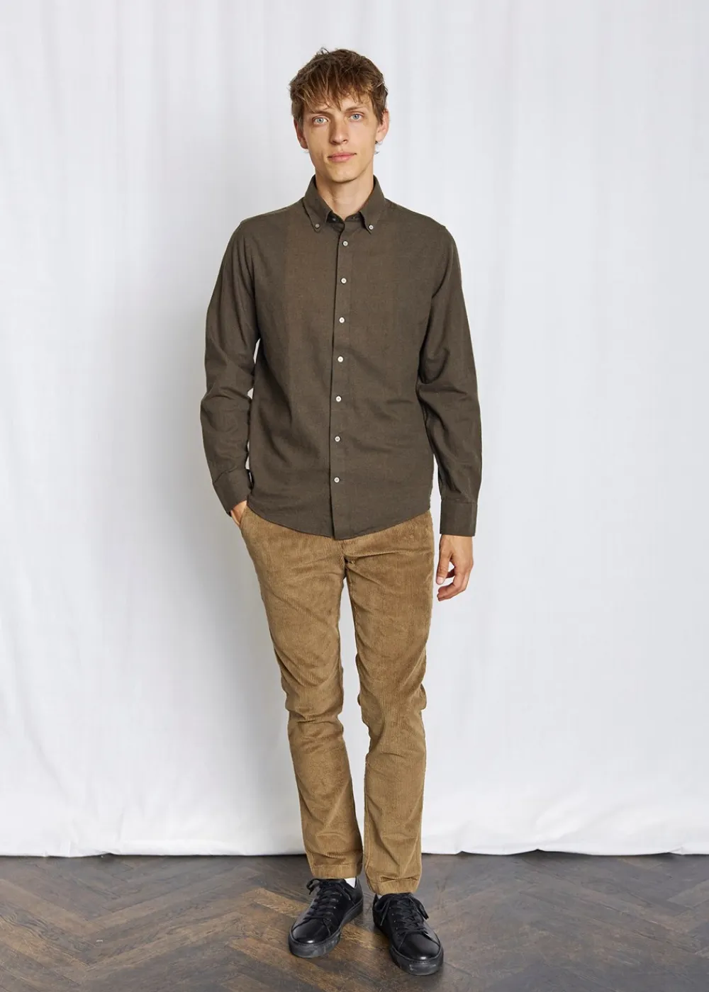 Faruk Casual Modern Fit Skjorte, , L Skjorter