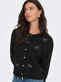 JDY Faye Bow Cardigan, , L-Dame Cardigans