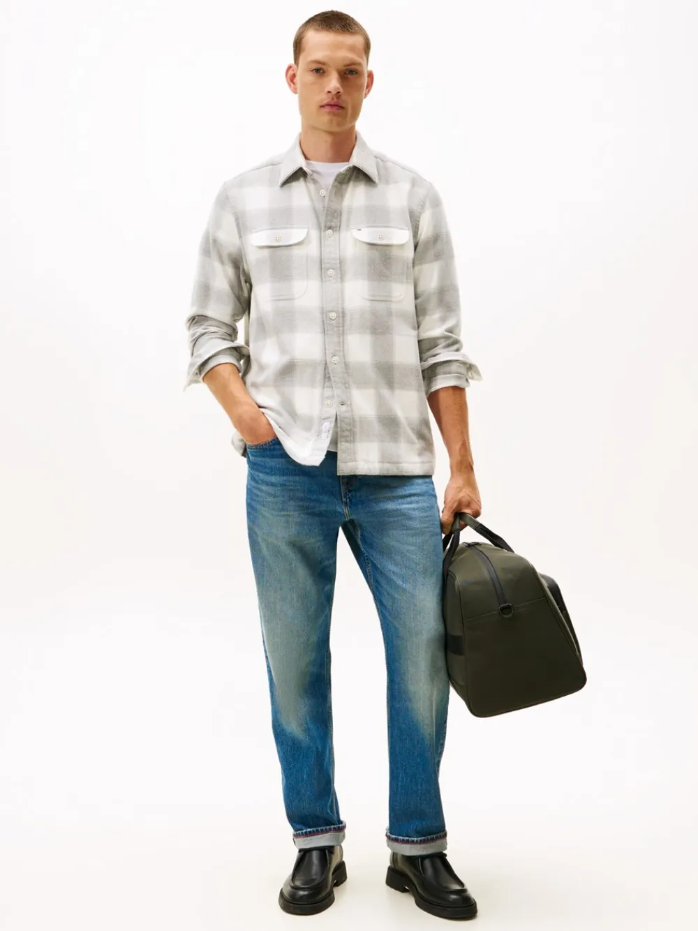 Clearance Flannel Check Overshirt, , S Overshirts
