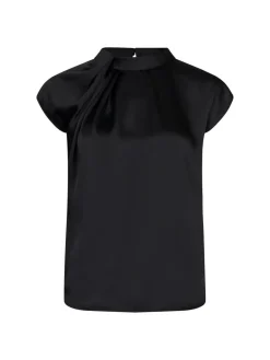 Best Fleur Drapy Satin Bluse, , 38 Dame Bluser & Skjorter