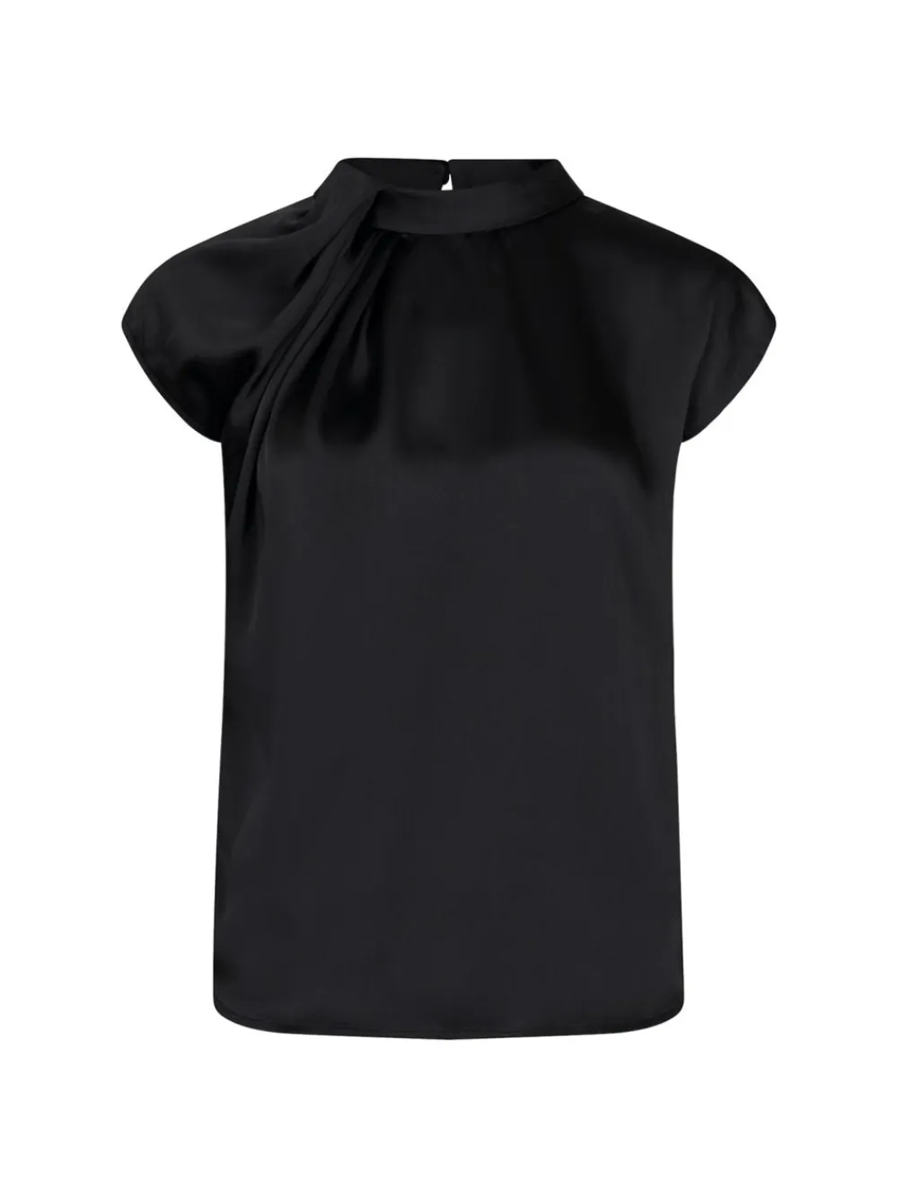 Best Fleur Drapy Satin Bluse, , 38 Dame Bluser & Skjorter