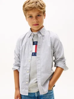 Tommy Hilfiger Flex Ithaca Stripe Skjorte, , 164 cm-Børn Skjorter