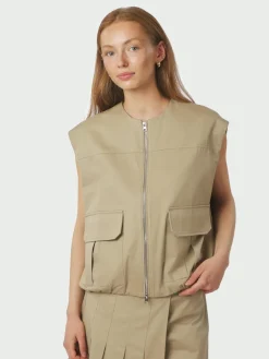 Neo Noir Flo Balloon Twill Vest, , 40-Dame Veste