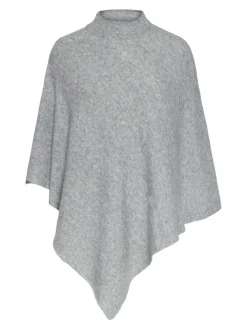 Fortuna Højhalset Poncho, , One size Dame Strik & Sweatshirts