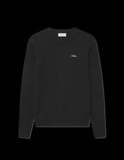 Les Deux Gary Patch Crewneck Striktrøje, , M- Strik