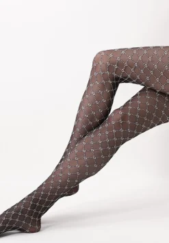 Hot Geometry Tights, , M Dame Strømper