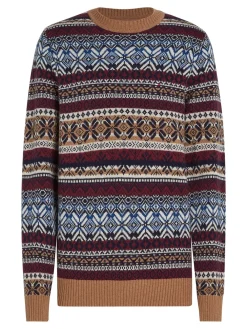 Discount Gifting Wool Blend Fairisle Striktrøje, , M Strik