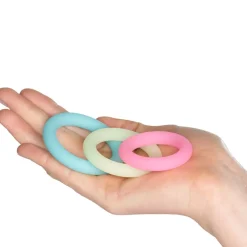Baseks Glow In The Dark Penisring Sæt- Sexlegetøj